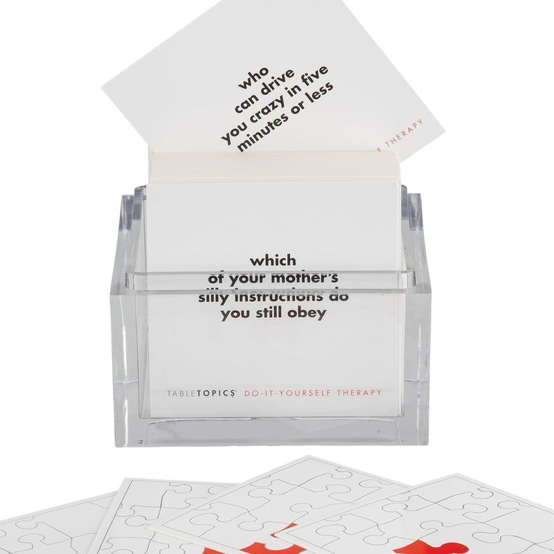 TableTopics Do-It-Yourself Therapy Question Card Game - 135 Entertaining Conversation Starter Cards for Adult Friends, Girls Night, Dinner Party, Getting to Know You Game - Image 2
